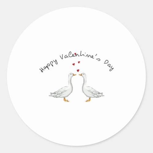 Love Valentines day Classic Round Sticker