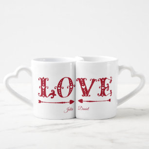 Love Valentine's Day Coffee Mug Set