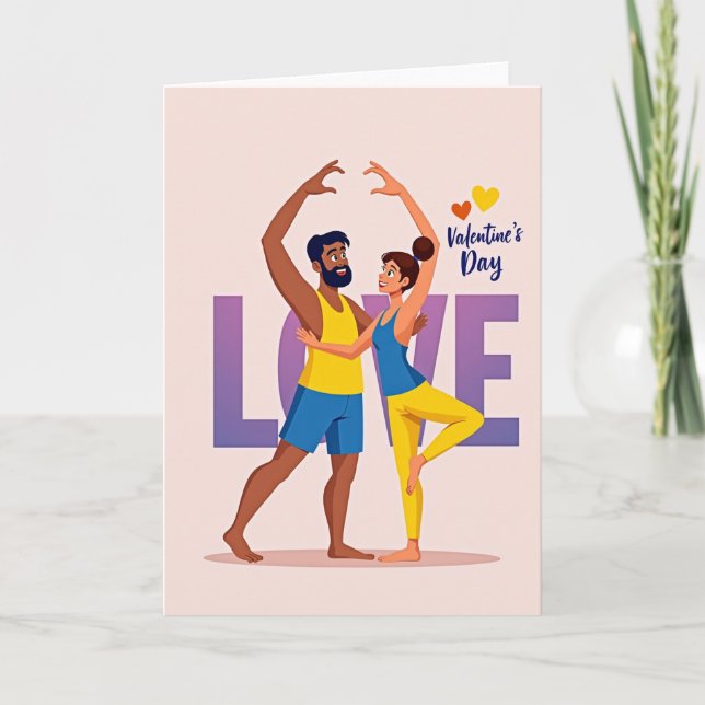 Love Valentines Day Couple Card (Front)