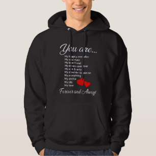 Love Valentine's Day Couples Heart Funny Gift Idea Hoodie