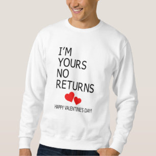 Love Valentine's Day Cute Couples Heart Funny Gift Sweatshirt
