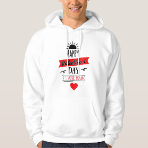 Love Valentine's Day Heart Couples Cute Funny Gift Hoodie