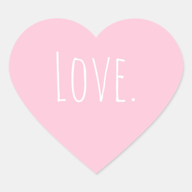 Love Valentine's Day Heart Sticker (Front)