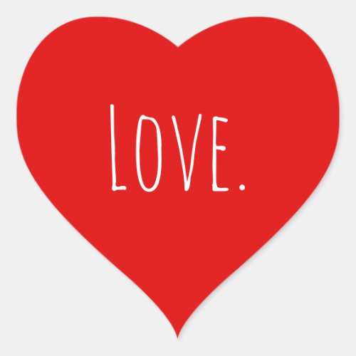 Love Valentines Day Heart Sticker