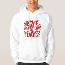 Love Valentine's Day Hooded Sweatshirt