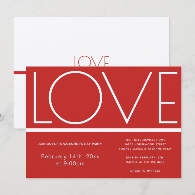 Love Valentines Day | Invitation (Front/Back)