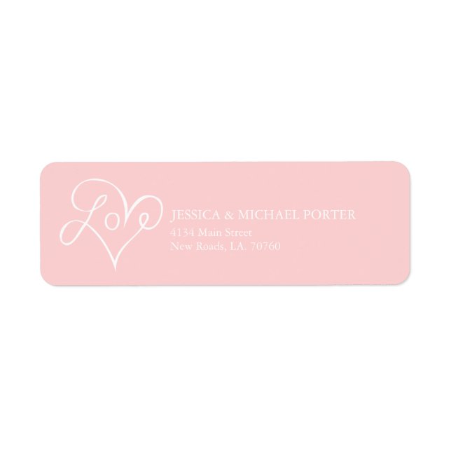Love Valentine's Day Label (Front)