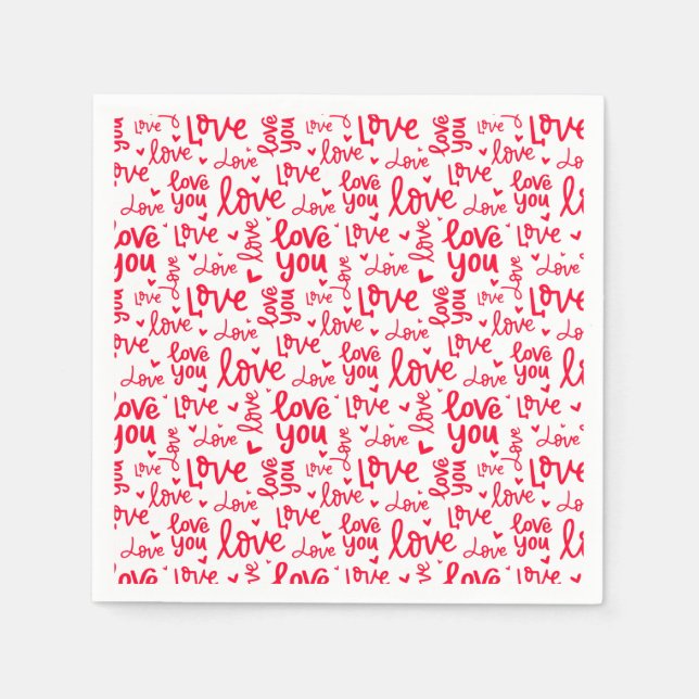 Love Valentine's Day Napkins (Front)