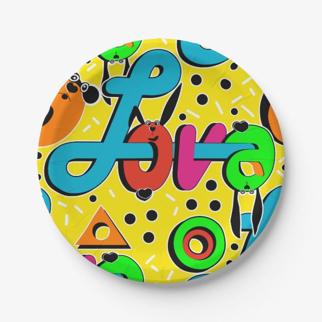 Love, Valentine's day Paper Plates (Front)