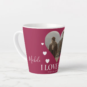 Love valentine's day Personalized Couples Photo Latte Mug
