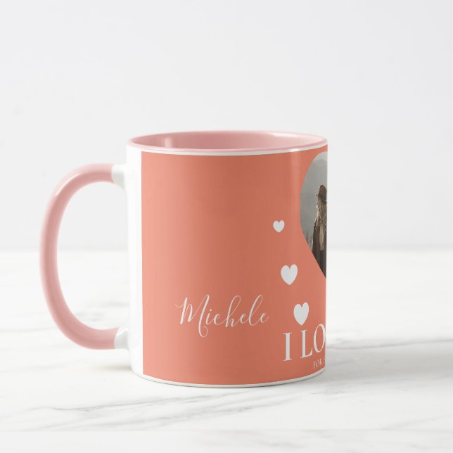 Love valentine's day Personalized Couples Photo Mug (Left)