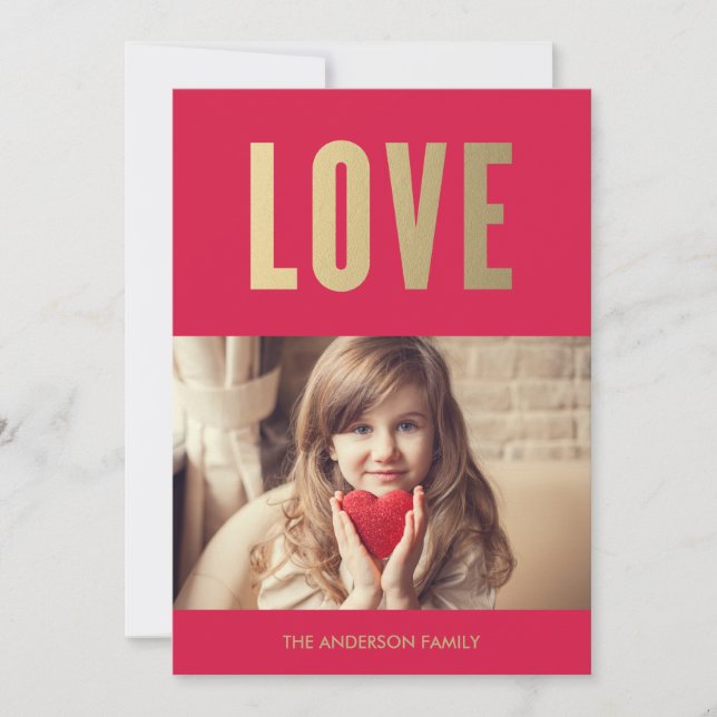 Love | Valentine's Day Photo Card (Front)