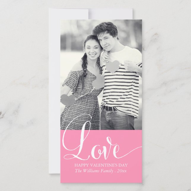 Love Valentine's Day Photo Cards (Front)