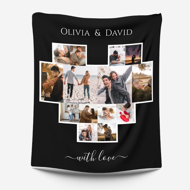 Love Valentine's Day Photo Collage  Fleece Blanket (Creator Uploaded)