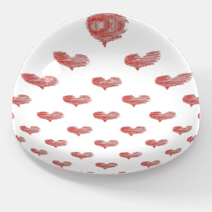 Love Valentine's Day Red Heart Sketch Paperweight