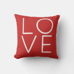 LOVE Valentines day red pillow