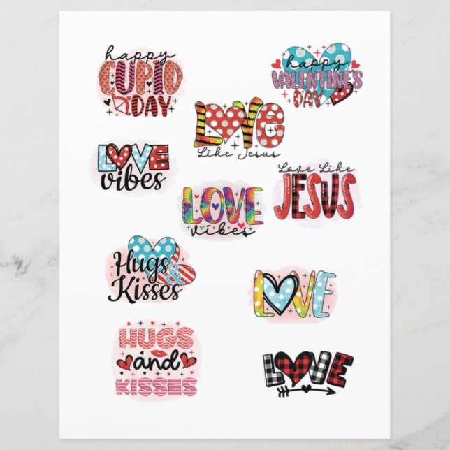 Love Valentines Day Romantic Scrapbook elements  (Front)