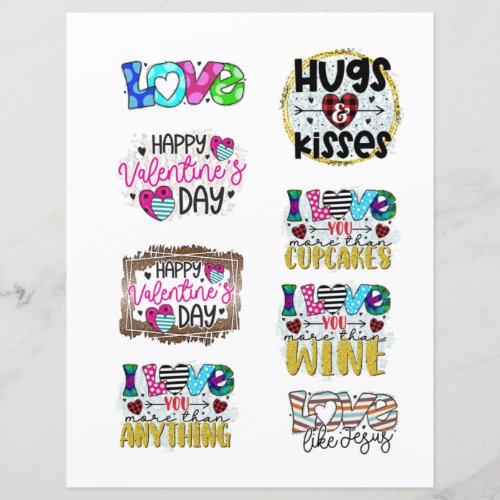 Love Valentines Day Romantic Scrapbook elements 