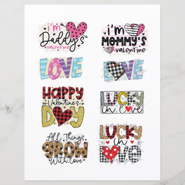 Love Valentines Day Romantic Scrapbook elements  (Front)