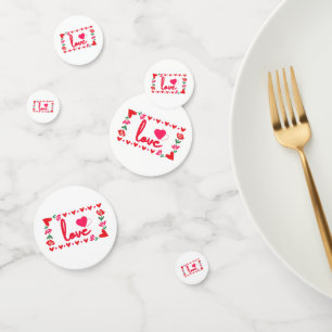 Love Valentine's Day Table Confetti