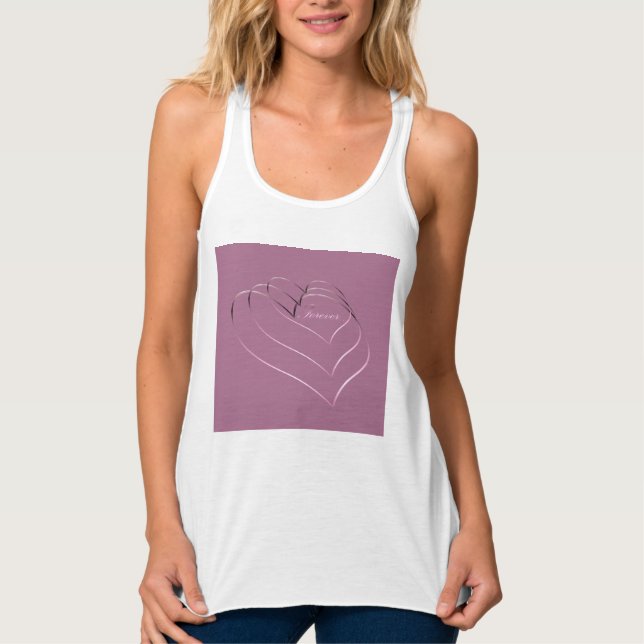 Love Valentines Hearts Design Tank Top (Front)