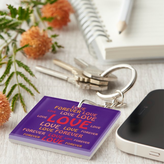 LOVE VALNTINE, BIRTHDAY GIFT BOYFRIEND, WIFE  KEYC KEYCHAIN (Front Right)