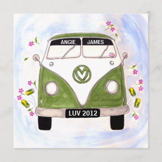 Love Van personalized wedding invitation