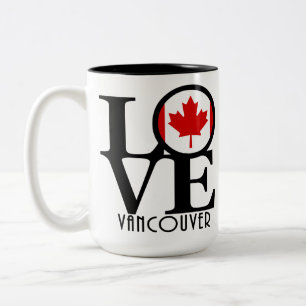 LOVE Vancouver (BC Flag) 15oz Two-Tone Coffee Mug