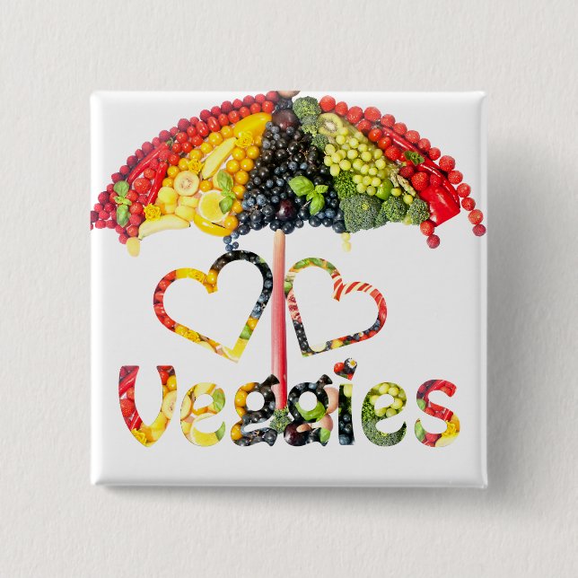 Love Veggies Button (Front)