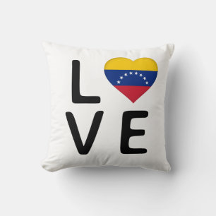 Love - Venezuela Flag Throw Pillow