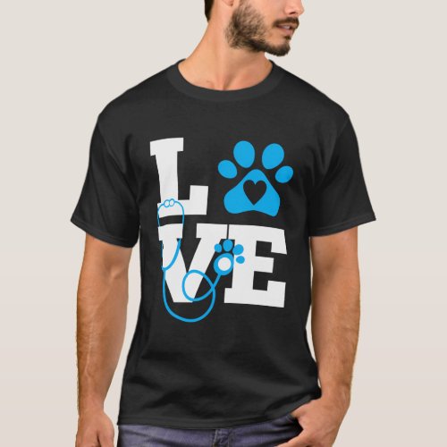 Love Veterinary Medicine Vet Tech Week Teacher Pri T_Shirt