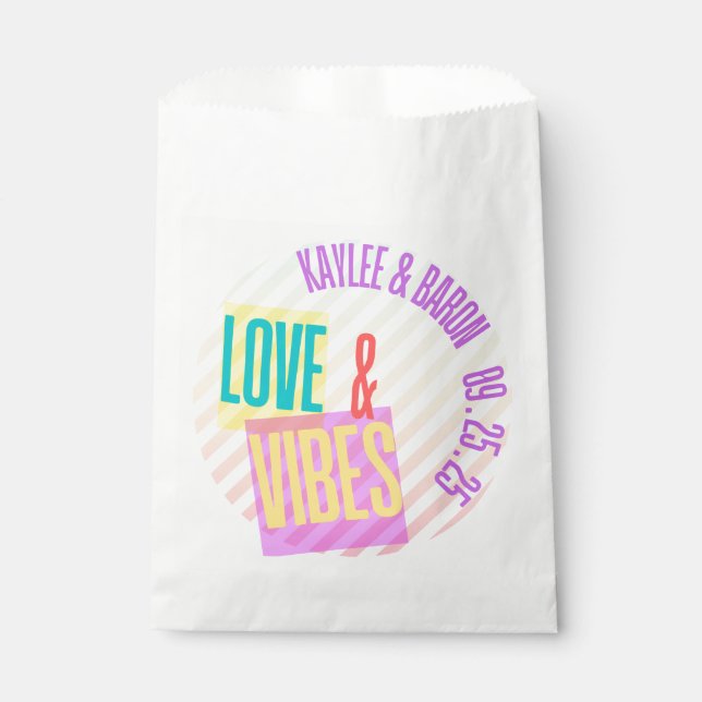 Love & Vibes Wedding Branding Favor Bag (Front)