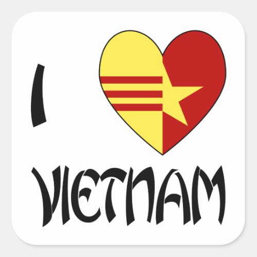 Love Vietnam Unity Square Sticker