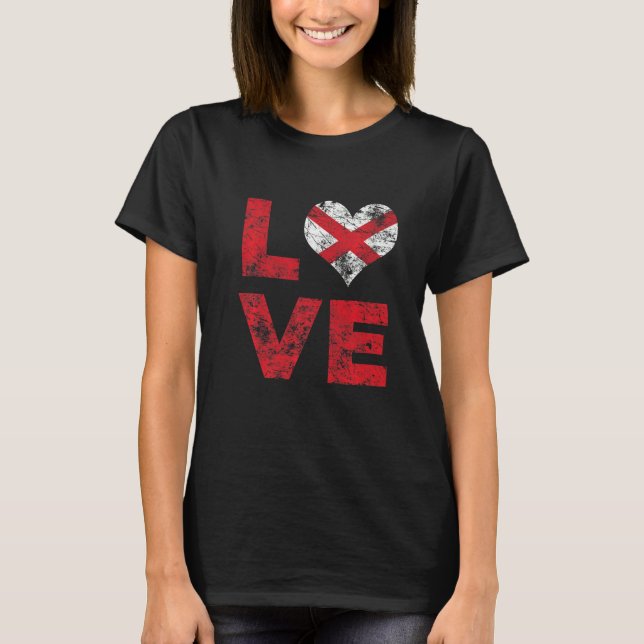 Love Vintage Alabama State Flag   T-Shirt (Front)