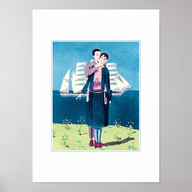 Love. Vintage Art Deco Print (Front)