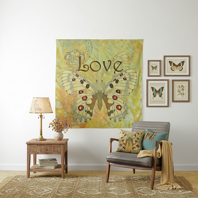 Love vintage butterfly tapestry (Creator Uploaded)