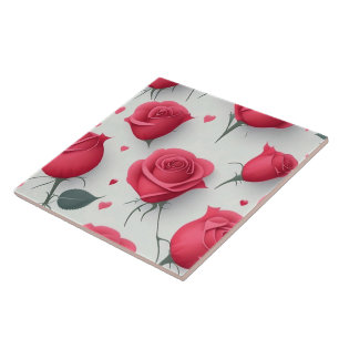 Love Vintage Modern Rose Collection Ceramic Tile
