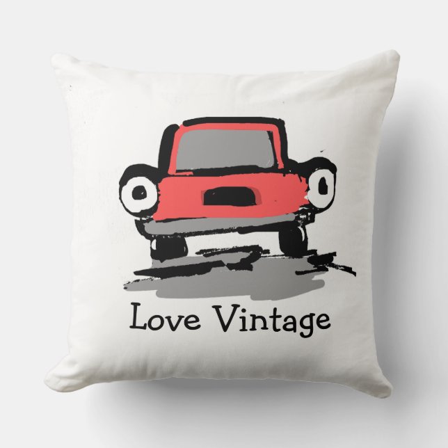 Love vintage throw pillow (Front)
