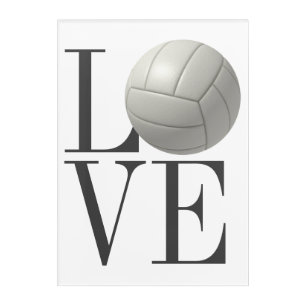 LOVE Volleyball Acrylic Wall Art