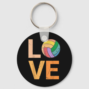 Love Volleyball Best Fun Birthday Present for Girl Keychain
