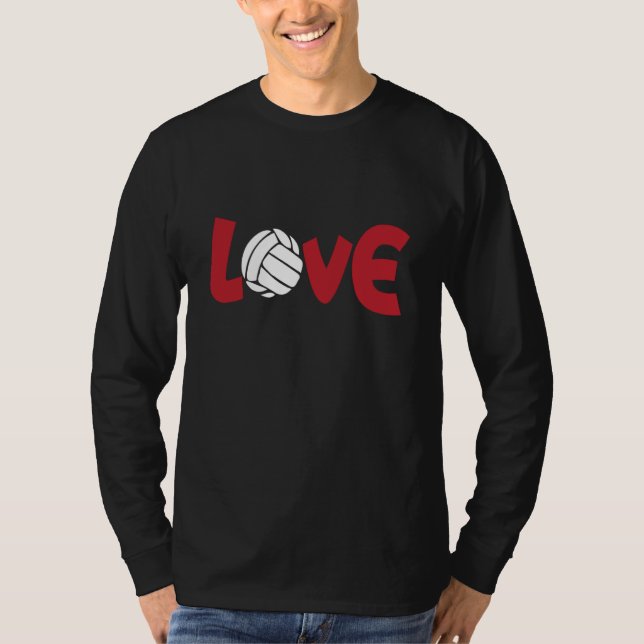 Love Volleyball Coach Fan Player Beach Volleyball  T-Shirt (Front)
