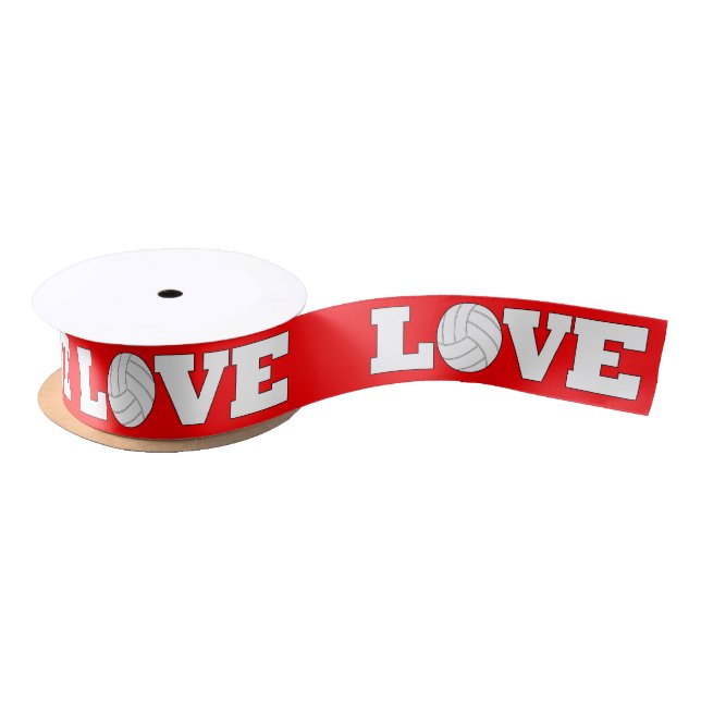 LOVE Volleyball Custom Color Ribbon (Spool)