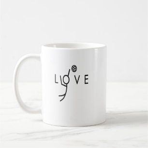 Love Volleyball Design Teen Girls Volleyball Coffee Mug
