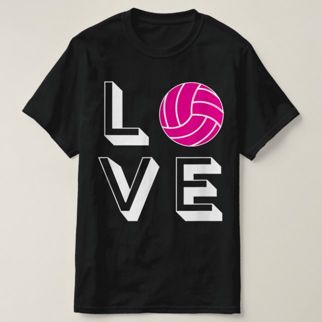 Love Volleyball Girls Birthday Gift Graphic  T-Shirt (Design Front)