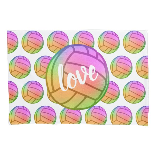 Love Volleyball  Pillow Case (Front)