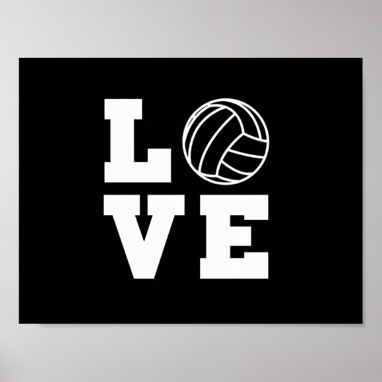 Love Volleyball Poster | Zazzle.com