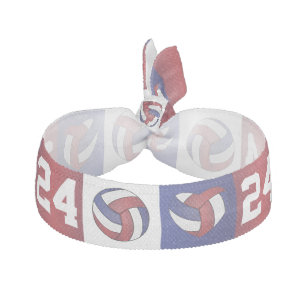 Love Volleyball - Red, White and Blue Elastic Hair Tie