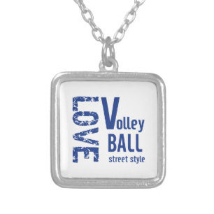 Love Volleyball Street Style Silver Plated Necklace