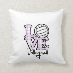 Love Volleyball Throw Pillow