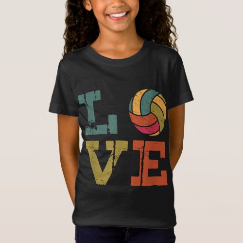 Love Volleyball Vintage T_Shirt